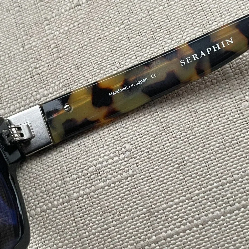 Seraphin Women Sunglasses Handmade in Japan Brown Tortoise/Black Eyewear WESTON
